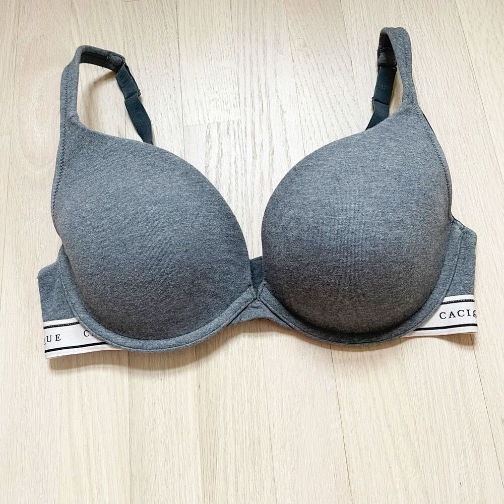 BUY 1 GET 1 FREE Cacique 38D boost plunge gray